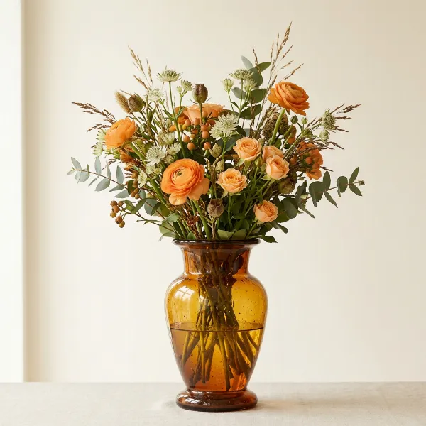 Amber Glass Vase